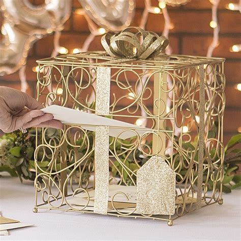 gold metal gift card box|Gold Gift Card Box .